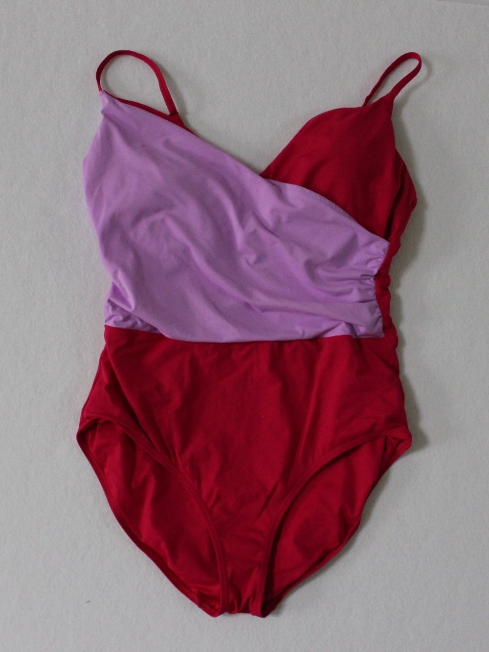 Anne Cole Fuchsia and Purple One Piece Swimsuit Size 14